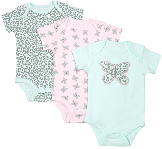 Cutie Pie Baby Light Pink & Aqua Bodysuit Set - Infant