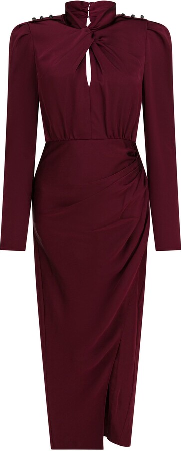 Self-Portrait Satin Midi Dress Dresses Purple