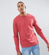 Thumbnail for your product : ASOS DESIGN tall sweatshirt in red overdyed marl