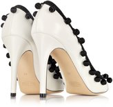 Thumbnail for your product : Marc Jacobs White Leather Pom Pom Pump