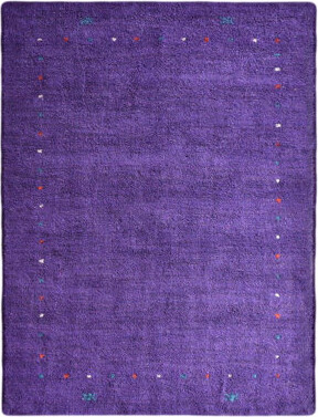 Zayd HAND KNOTTED LOOM SILK ECO-FRIENDLY AREA RUGS - Rectangle Shape, Purple Color, Contemporary Design