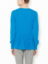 Thumbnail for your product : Magaschoni Cashmere Peplum Back Cardigan
