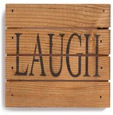Thumbnail for your product : Second Nature By Hand 'Laugh' Wood Coaster