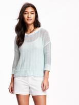 Thumbnail for your product : Old Navy Hi-Lo Open-Knit Sweater for Women