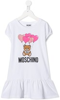 Thumbnail for your product : MOSCHINO BAMBINO Teddy Bear Logo Print Dress