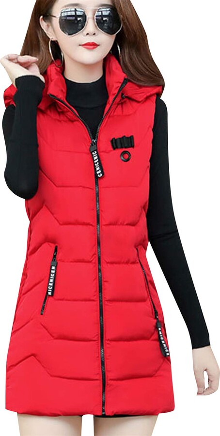 red winter vest