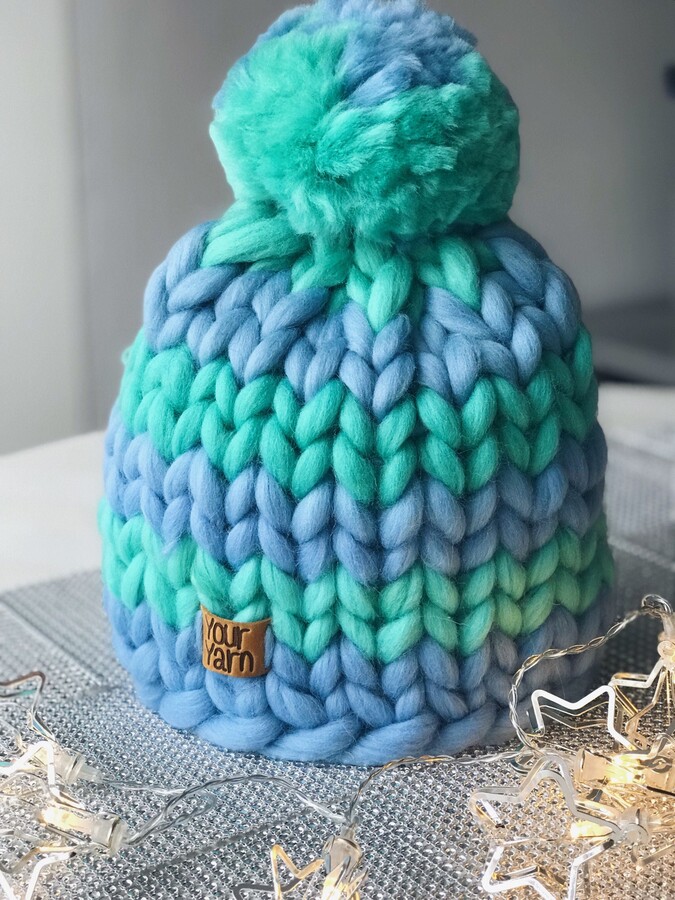 Etsy Chunky Hat Pom Pom, Womens Knit Wool Hat, Ski
