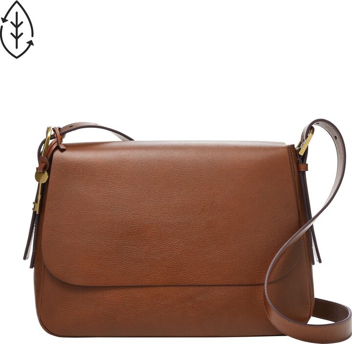 Fossil Brown Leather Crossbody Handbags | ShopStyle