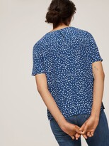 Thumbnail for your product : John Lewis & Partners Spot Print Zip Back T-Shirt, Blue