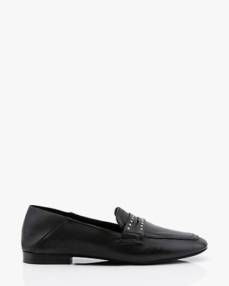 Le Château Studded Leather Collapsible Back Loafer