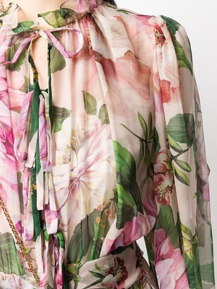 Dolce & Gabbana Floral Print Chiffon Dress