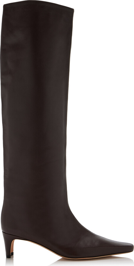 STAUD Wally Leather Knee Boots