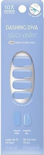 DASHING DIVA DashingDivaGlazeColorSemi-CuredGelNailPolishStrips-Birdie-32ct:GlossyFinish,NailArt,MediumTones