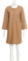 Thumbnail for your product : Hermes Leather Camel-Paneled Dress