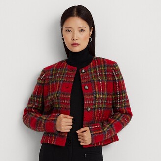 12+ Plaid Cropped Jacket