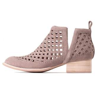 Jeffrey Campbell Taupe Perforated Bootie