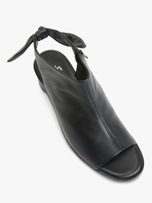 KIN Ayeleena Leather Tie Back Shoe Boots, Black