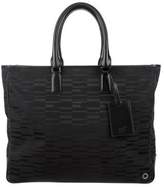Thumbnail for your product : Montblanc Leather-Trimmed Woven Tote