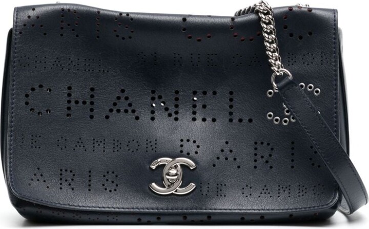 Chanel Eyelet Flap Bag Quilted Patent Medium at 1stDibs