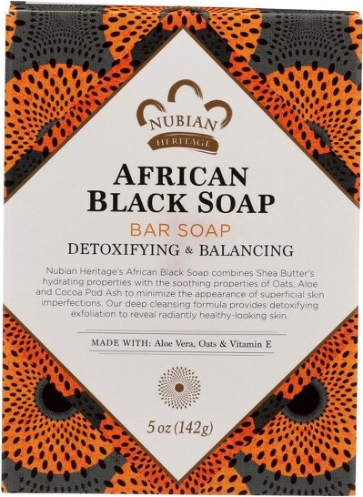 Nubian Heritage NubianHeritageDetoxifyingandBalancingAfricanBlackBarSoap-5oz