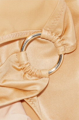Myla Beachy Road ring-embellished metallic low-rise bikini briefs