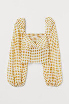 Thumbnail for your product : H&M Cropped lyocell-blend top
