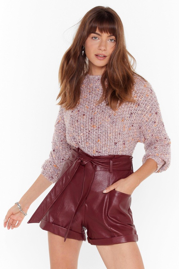 red shorts womens high waisted