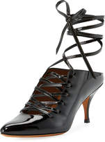 Thumbnail for your product : Givenchy Patent Lace-Up 80mm Pump, Black