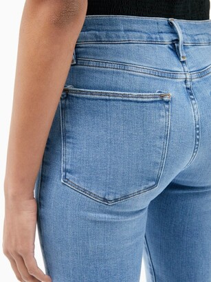 Frame Le High Straight Raw-cut Jeans - Mid Denim