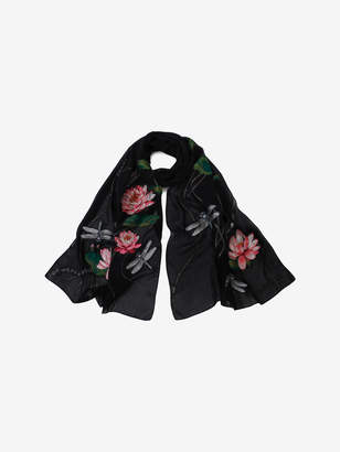 Alexander McQueen Marbled Water Lily Scarf