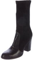 Thumbnail for your product : Chanel Suede Cap-Toe Ankle Boots