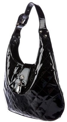 Burberry Patent Leather Brook Hobo
