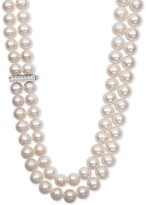 Thumbnail for your product : Belle de Mer White Cultured Freshwater Pearl (8-1/2mm) and Cubic Zirconia Double Strand Necklace