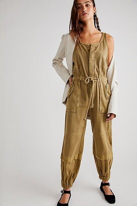 Free People Sutton Utility Coverall by Free People, Tropical Nut, XS