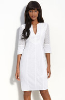 Thumbnail for your product : BCBGMAXAZRIA Seamed Cotton Eyelet Dress