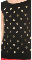 Thumbnail for your product : Moschino Button Polka Dot Shell Top