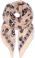 Thumbnail for your product : Alexander McQueen Skull-print modal and cashmere-blend pashmina