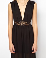 Thumbnail for your product : Love Maxi Dress with Lace Waist and Plunge Neck