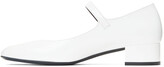 Thumbnail for your product : BY FAR White Ginny Mary Jane Ballerina Flats