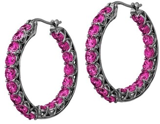 Sally Skoufis Luxe Grande Man-Made Ruby Earrings