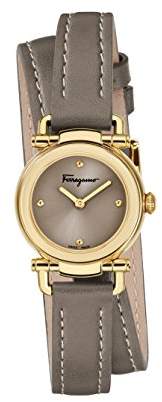 Ferragamo Timepieces Womens Analogue Quartz Watch with Leather Strap SFDC00318