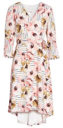 Charles Henry Floral High/Low Dress