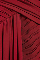 Thumbnail for your product : ZUHAIR MURAD Knotted Pleated Silk-crepe Gown