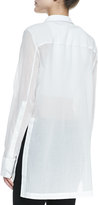 Thumbnail for your product : Helmut Lang Veil Sheer Long-Sleeve Blouse