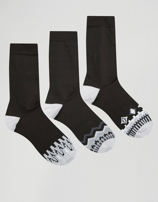 ASOS Holidays Cracker Gift Box Smart Socks With Fair Isle Design 3 Pack