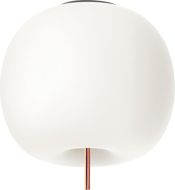 Alberto Saggia e Valerio Sommella 'kushi' Opaline Glass And Copper Ceiling Lamp For Kdln