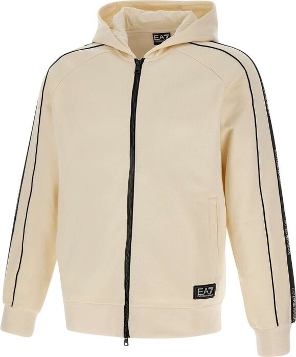 Ea7 Emporio Armani Logo Patch Hooded Sweatshirt