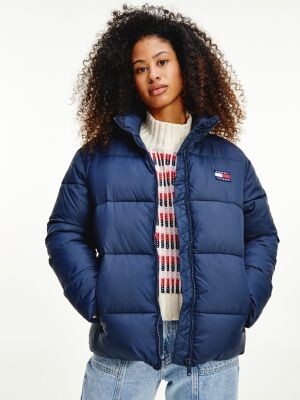 ladies navy puffer jacket