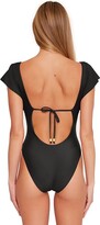 Thumbnail for your product : Trina Turk Monaco Flutter Sleeve Maillot (Black) Women's Swimsuits One Piece