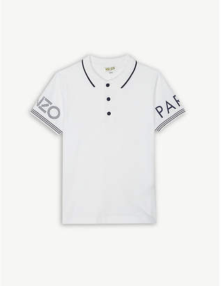 Kenzo Logo pique cotton polo shirt 4-16 years